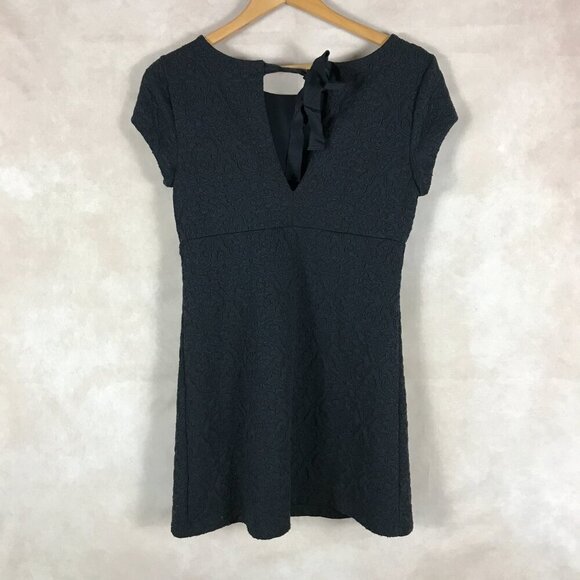 Urban Outfitters Black Jacquard Mini Dress SMALL - Picture 4 of 6